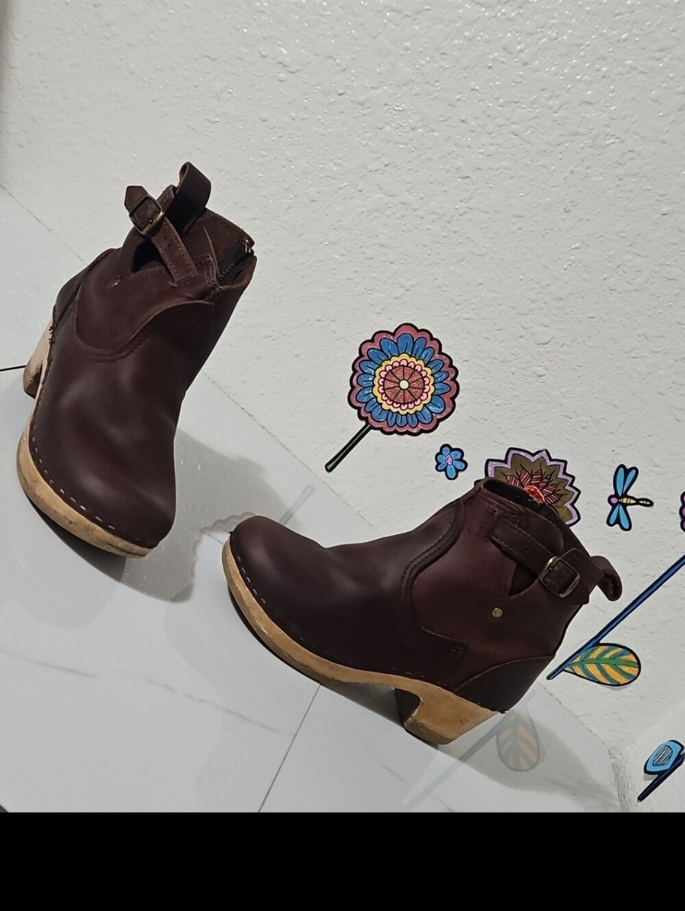 No. 6 Clog Buckle Boots